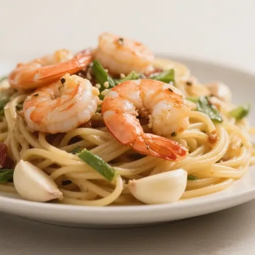 蒜香蝦義大利麵